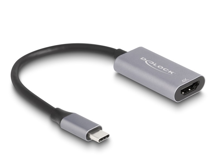 Delock Adapter USB Type-C  apa - HDMI anya (DP Alt Mód) 4K 60 Hz HDR és HDCP kiegészítéssel (60020)
