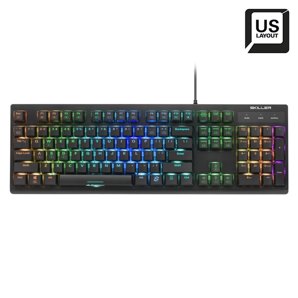 Sharkoon Billentyűzet Mechanikus SKILLER SGK30 Red RGB LED Fekete Angol Sharkoon Billentyűzet Mechanikus SKILLER SGK30 Red RGB LED Fekete Angol
