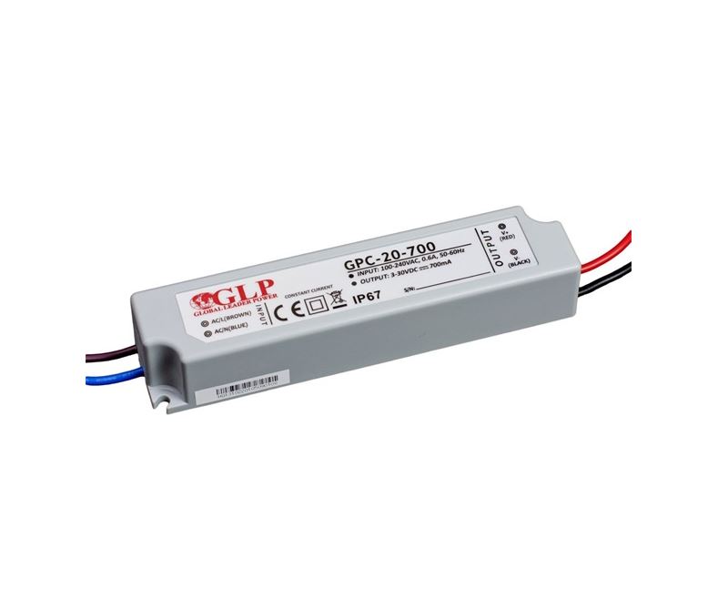 GLP GPC-20-700 19.6W 3+28V/700mA IP67 LED tápegység