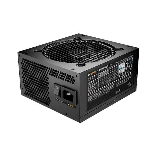 Be Quiet! 1000W PURE POWER 13 M  80+ Gold ATX3.1 PCIe5.1  moduláris  Tápegység Fekete