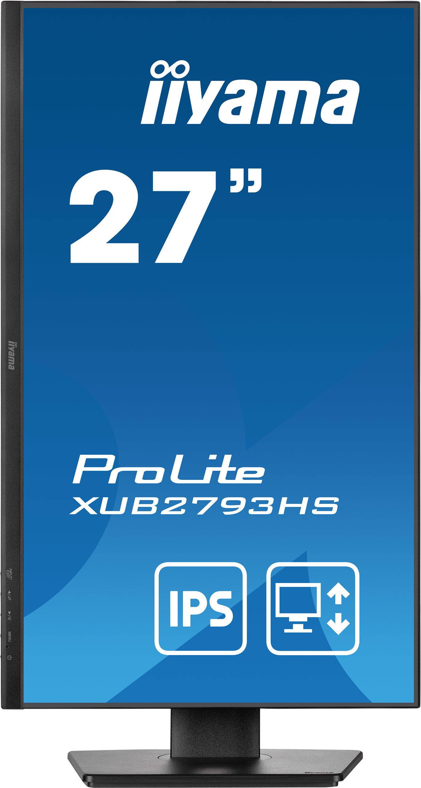 iiyama 27" ProLite XUB2793HS-B7 IPS LED Monitor - 1920x1080, Full HD, LED, IPS, 100Hz, 1ms,  Hangszóró, Fekete