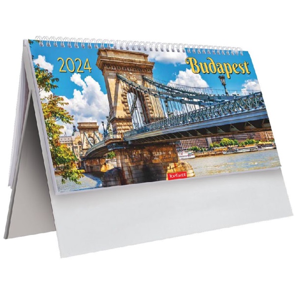 Kalendart 2025 T063 Budapest álló papír asztali naptár