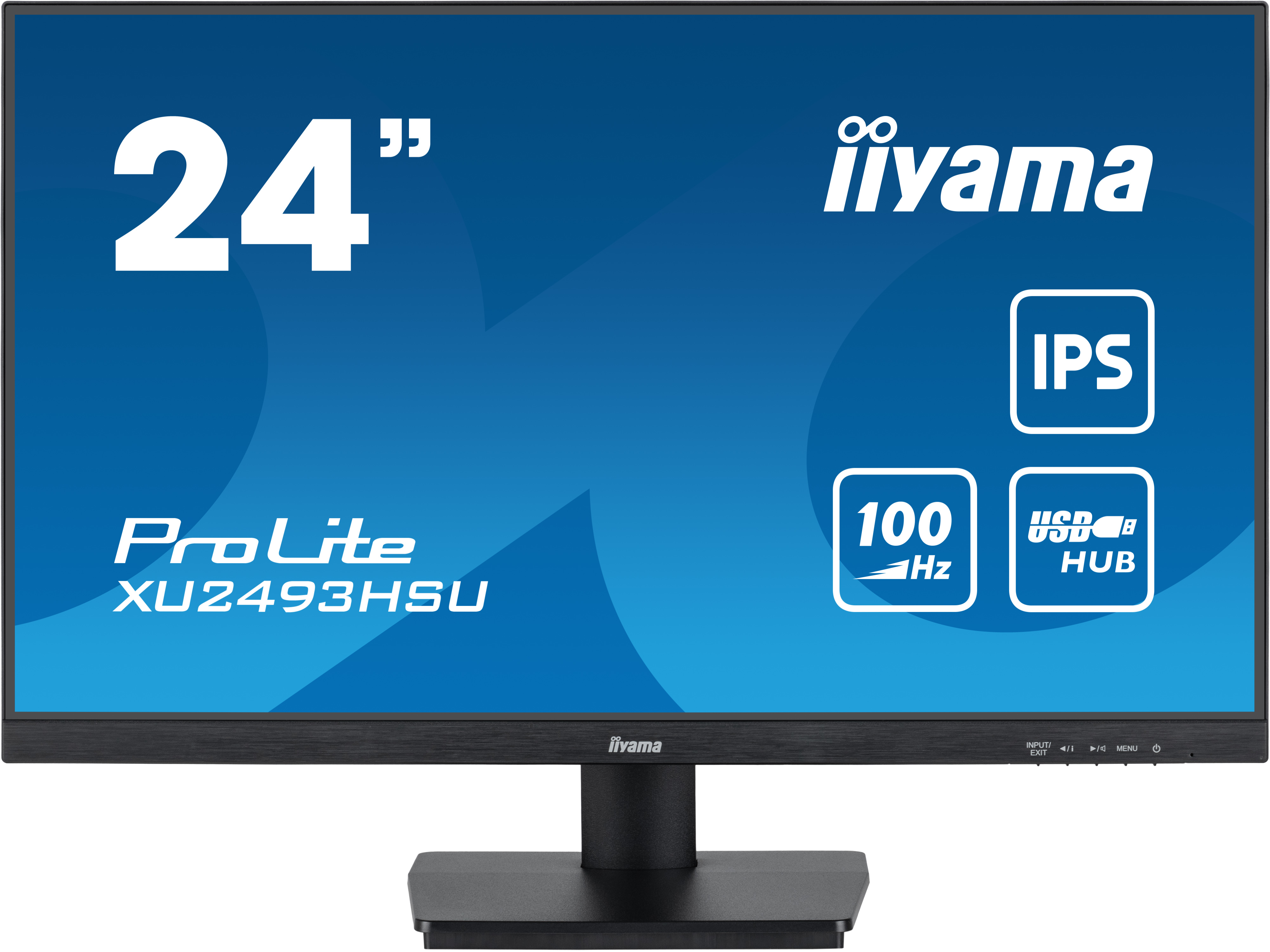 iiyama 23.8" XU2493HSU-B7 Monitor - 1920x1080, Full HD, LED, IPS, 100Hz, 1ms, Fekete