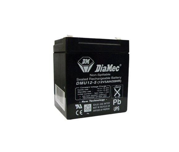 Diamec zselés ólomsavas gondozásmentes akkumulátor 12V 5000mAh 105.5x89.5x70mm (DMU12-5) Diamec zselés ólomsavas gondozásmentes akkumulátor 12V 5000mAh 105.5x89.5x70mm (DMU12-5)