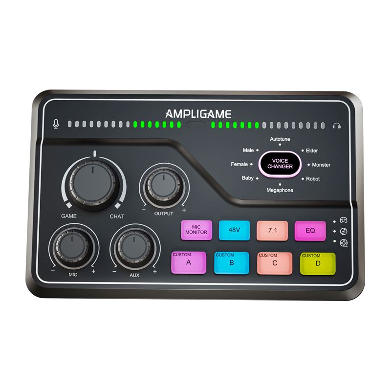 Fifine SC8 RGB játékkeverő Fekete