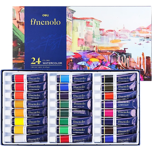 Deli Finenolo 12ml x 24 db-os akvarellfesték készlet Deli Finenolo 12ml x 24 db-os akvarellfesték készlet