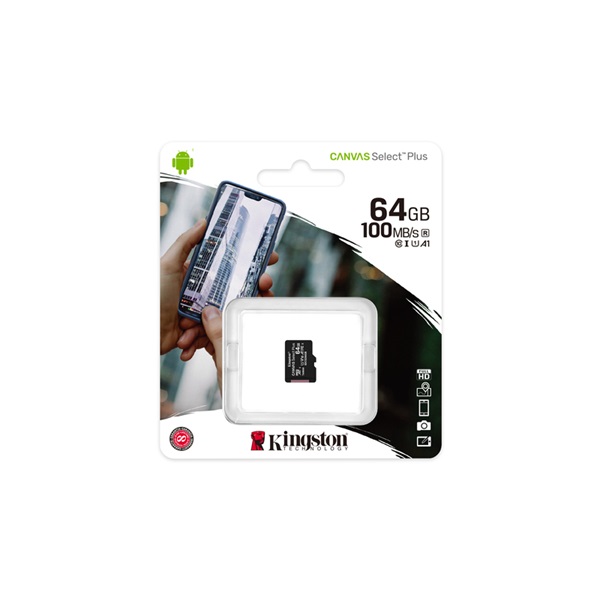 64GB microSDXC Kingston Canvas Select Plus CL10 memóriakártya (SDCS2/64GBSP)