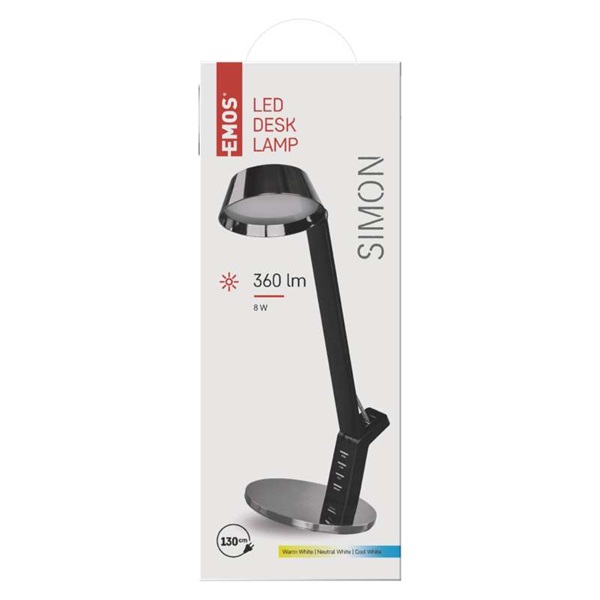 Emos Z7613 Simon LED asztali lámpa fekete Emos Z7613 Simon LED asztali lámpa fekete