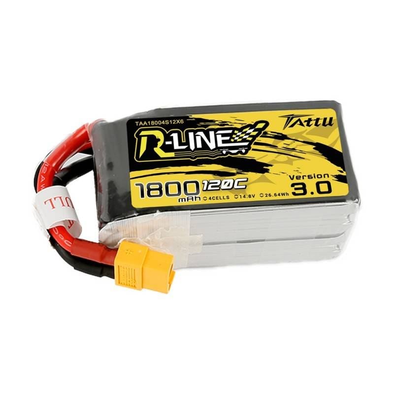 Tattu R-Line Version 3.0 1800mAh 14.8V 120C 4S1P XT60 akkumulátor (TAA18004S12X6) Tattu R-Line Version 3.0 1800mAh 14.8V 120C 4S1P XT60 akkumulátor (TAA18004S12X6)