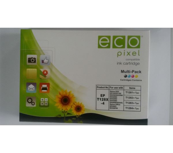 Ecopixel utángyártott EPSON T1285 tintapatron multipack 4db-os (C13T12854010LFU) Ecopixel utángyártott EPSON T1285 tintapatron multipack 4db-os (C13T12854010LFU)