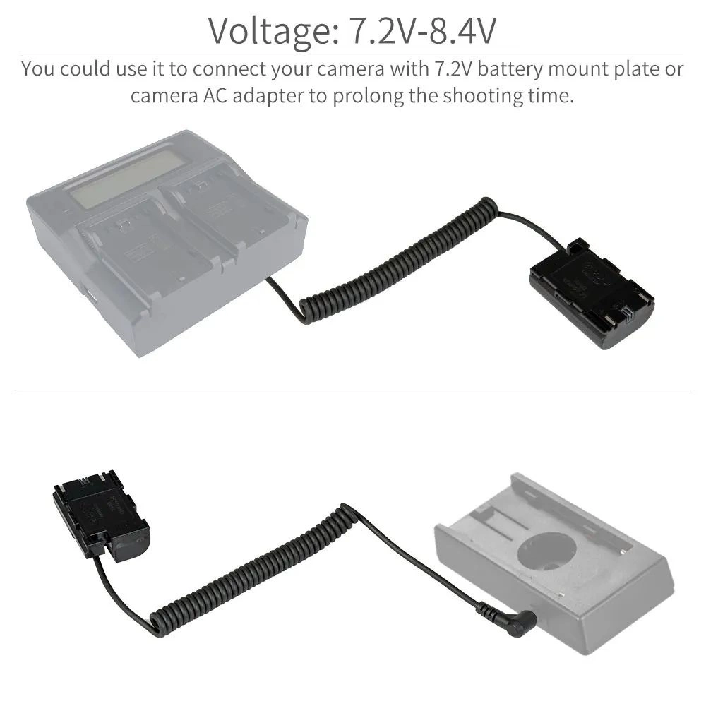 FEELWORLD dummy battery DR-E6 to DC