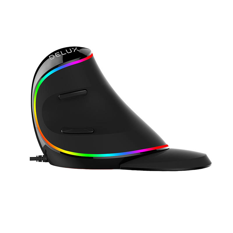 Függőleges egér Delux M618Plus 4000DPI RGB Függőleges egér Delux M618Plus 4000DPI RGB