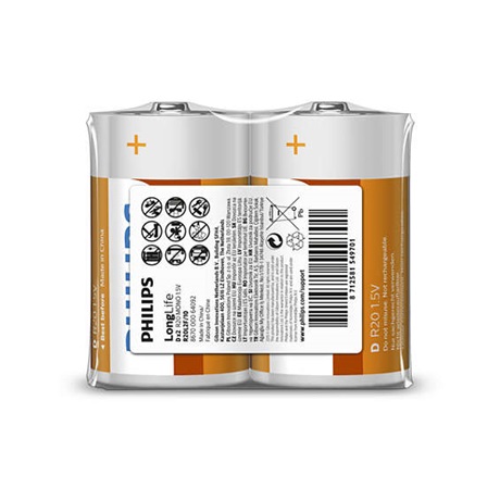 Philips R20L2F/10 ELEM LONGLIFE D 2-FÓLIACSOMAG