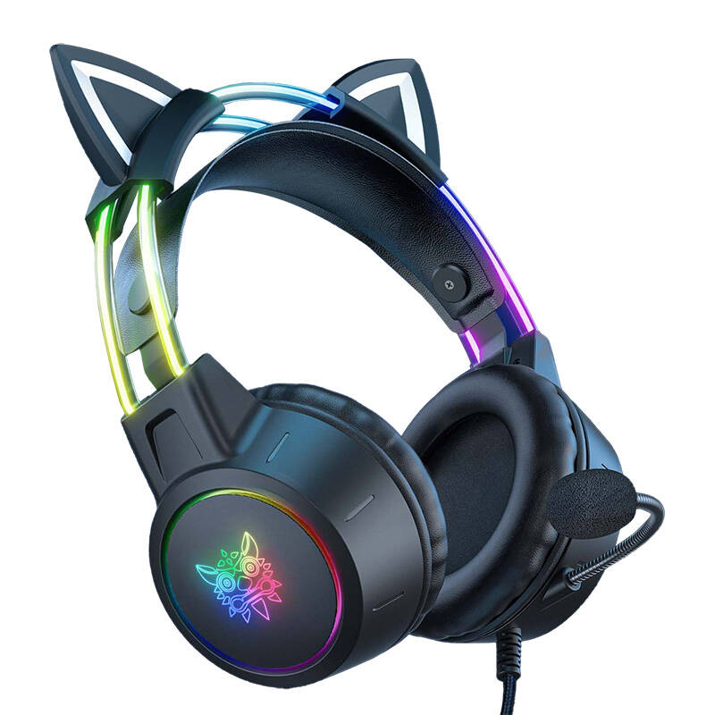 ONIKUMA X15 PRO Gaming headset Cat Fekete