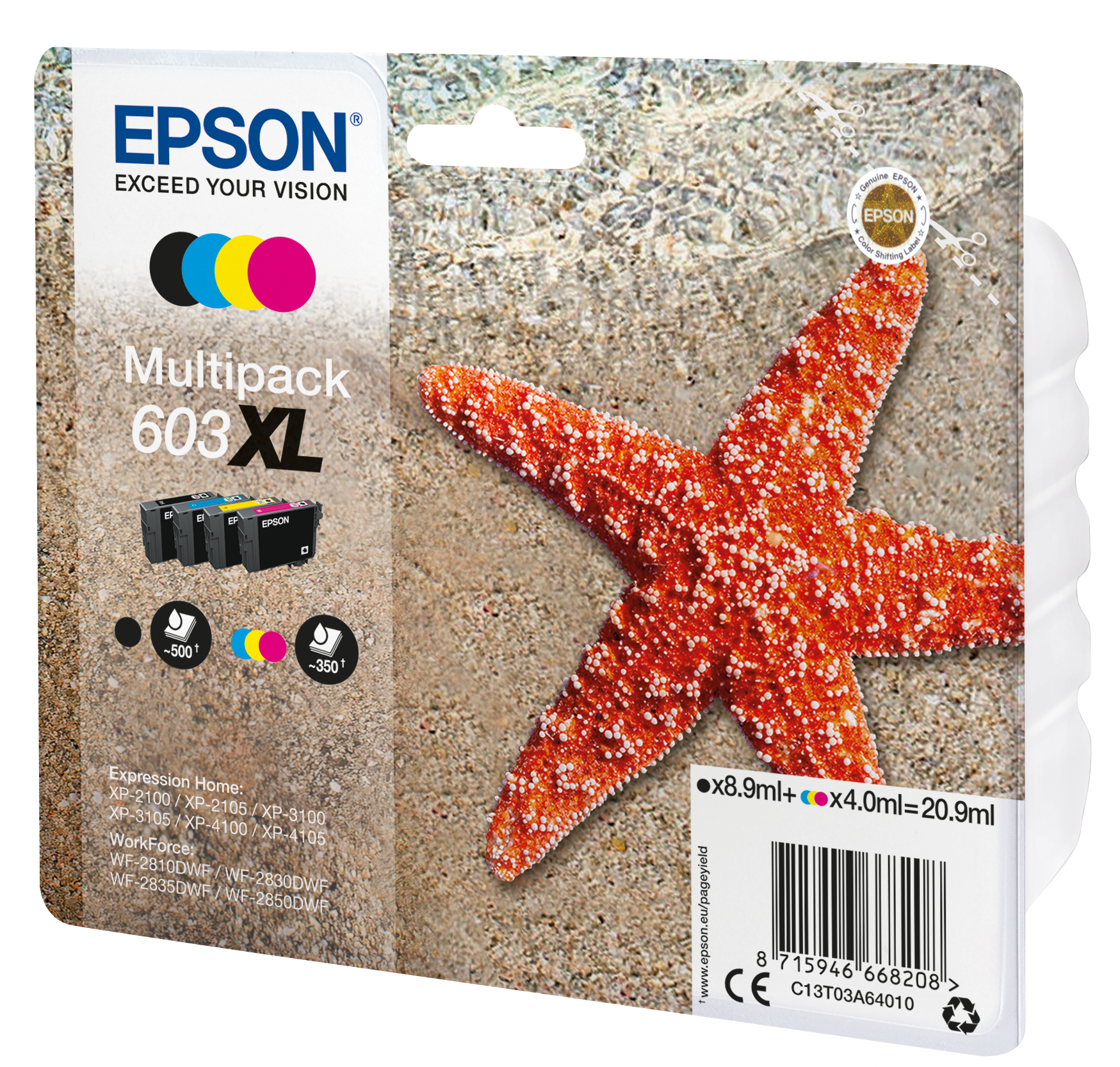 Epson T03A6 Patron Multipack 20,9ml No.603XL Eredeti Epson T03A6 Patron Multipack 20,9ml No.603XL Eredeti