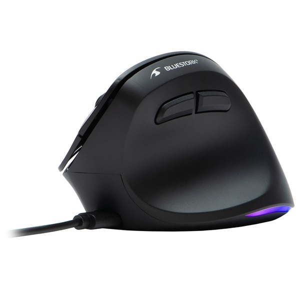 Bluestork M-WL-ERGO-LUMI Ergonomic Rechargeable optikai Vezeték nélküli Egér fekete Bluestork M-WL-ERGO-LUMI Ergonomic Rechargeable optikai Vezeték nélküli Egér fekete