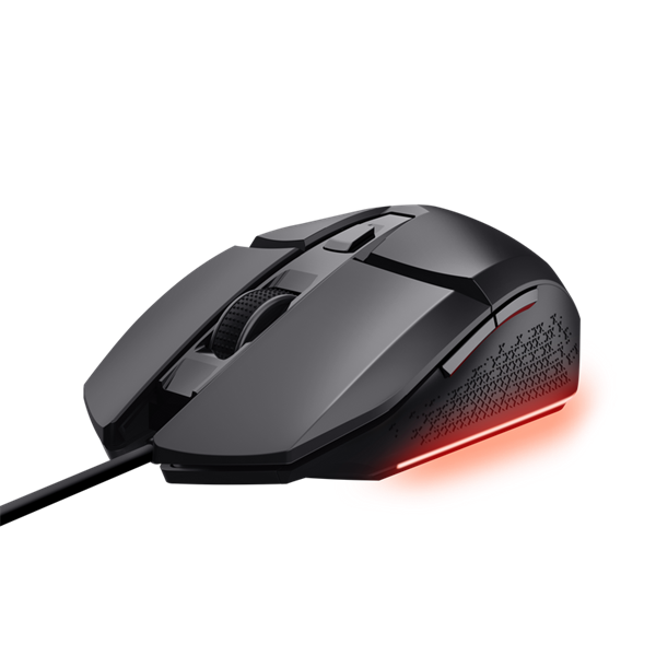 Trust Egér Gamer Vezetékes - GXT109 Felox (Optikai érzékelő; max6400DPI; 6 gomb; LED; fekete)
