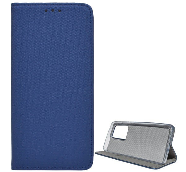 Tok álló, bőr hatású (FLIP, oldalra nyíló, asztali tartó funkció, rombusz minta) SÖTÉTKÉK [Samsung Galaxy S20 Ultra 5G (SM-G988B)]