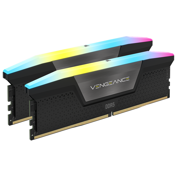 Corsair 64GB DDR5 5600MHz Kit(2x32GB) Vengeance RGB Black RAM Corsair 64GB DDR5 5600MHz Kit(2x32GB) Vengeance RGB Black RAM