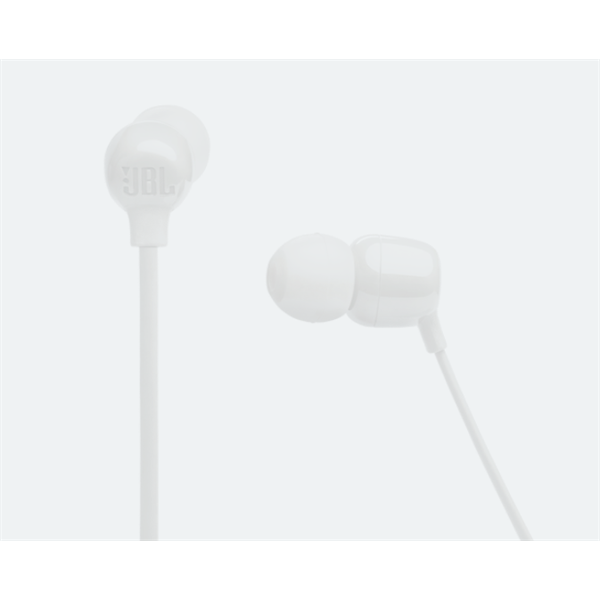 JBL T135BT WHT, vezeték nélküli fülhallgató, fehér, Bluetooth, 16 óra üzrmidő, JBL Pure Bass,