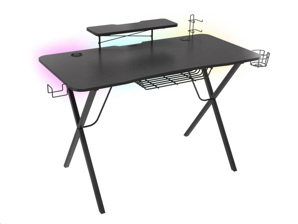 Natec Genesis Holm 300 RGB gaming asztal fekete Natec Genesis Holm 300 RGB gaming asztal fekete