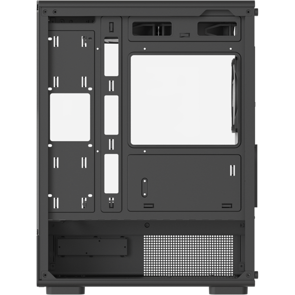 Formula Számítógépház - Crystal Z1CM V2 Black (fekete, ablakos, mATX, 1xUSB2.0, 1xUSB3.0, 1xType-C)