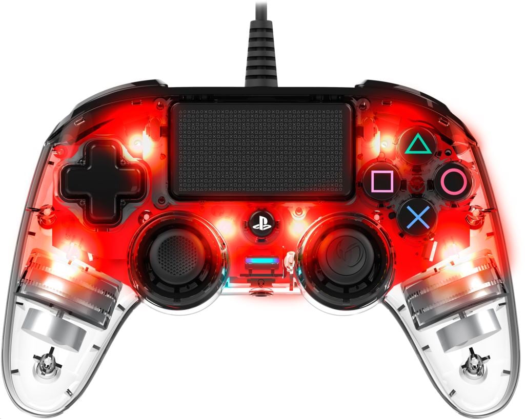 Nacon vezetékes kontroller halványpiros PS4
