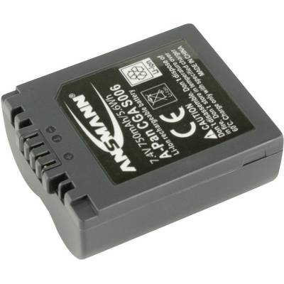 CGA-S006, DMW-BMA7 Panasonic kamera akku 7,4V 750 mAh, Ansmann