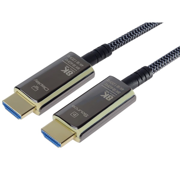 PremiumCord kábel aktív optikai, HDMI, 48Gbps, 8K@60Hz, M/M, 15m, fehér hálós (KPHDM21T15) PremiumCord kábel aktív optikai, HDMI, 48Gbps, 8K@60Hz, M/M, 15m, fehér hálós (KPHDM21T15)