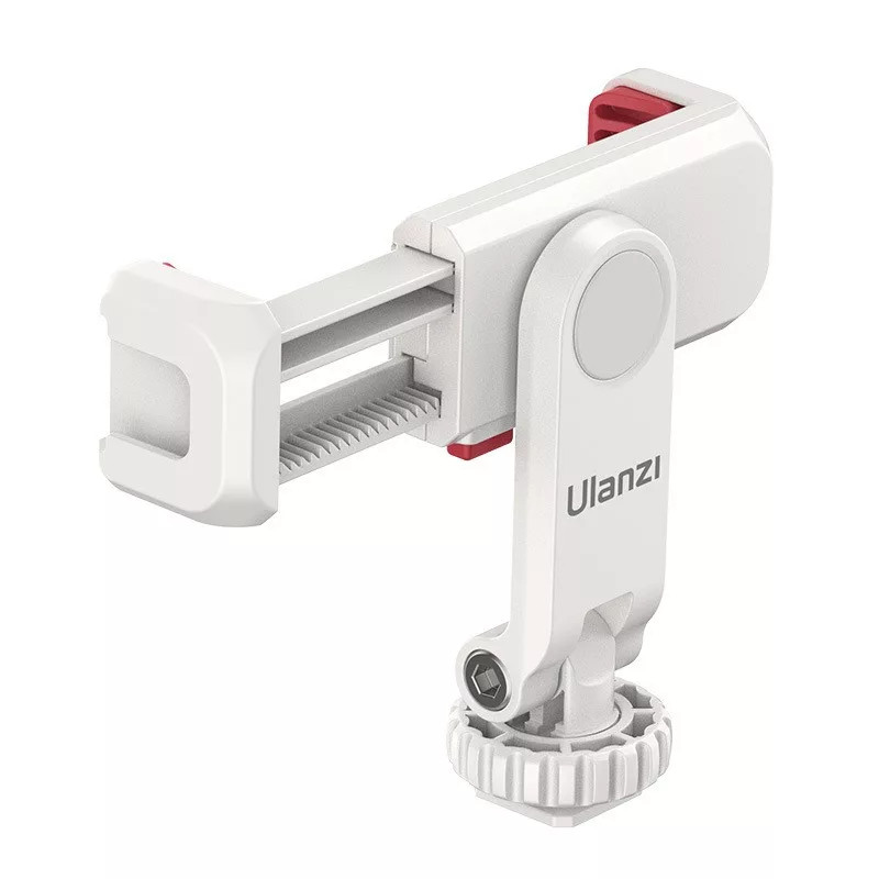 Ulanzi ST-06s telefon tartó adapter állványhoz  elforgatható  dönthető, vakupapucs adapterrel Fehér
