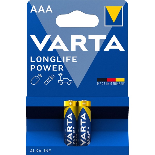 Varta 4903121412 Longlife Power AAA (LR03) alkáli mikro ceruza elem 2db/bliszter Varta 4903121412 Longlife Power AAA (LR03) alkáli mikro ceruza elem 2db/bliszter