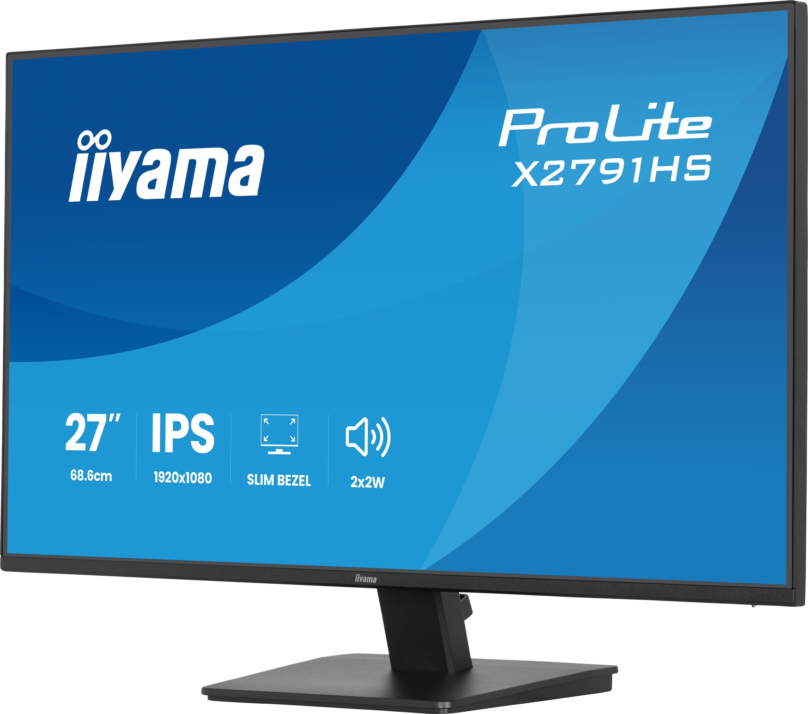 iiyama 27" ProLite X2791HS-B1 IPS LED Monitor - 1920x1080, Full HD, 120Hz, 1ms, Hangszóró, Fekete
