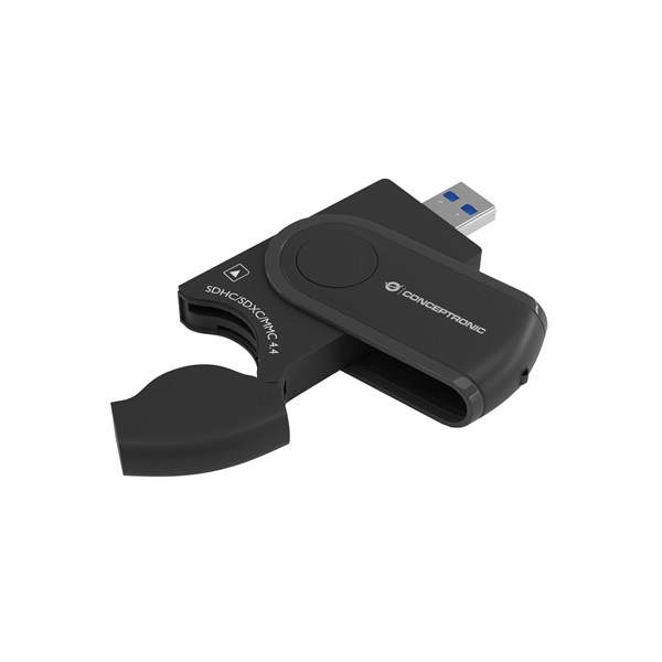 Conceptronic BIAN04B  4in1 2xSD/TF/MicroSD Kártyaolvasó Fekete 