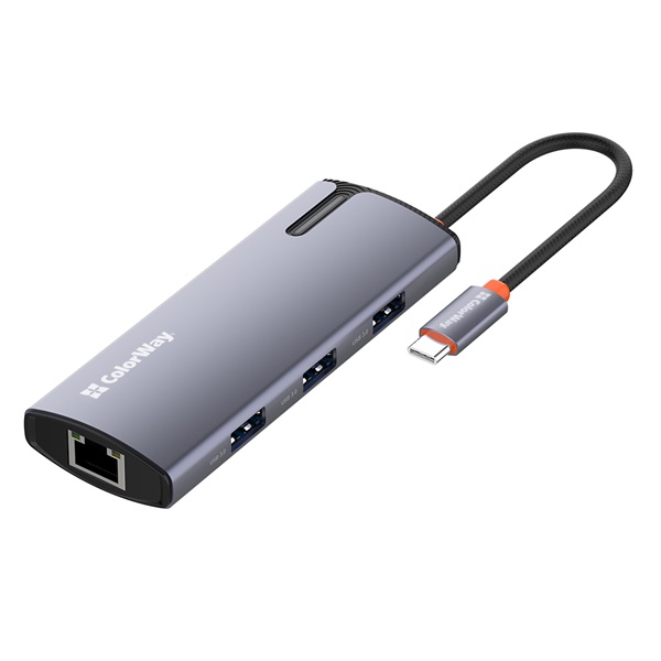 COLORWAY USB-elosztó CW-HUB03  USB-C 6-B-1 Dokkolóállomás
