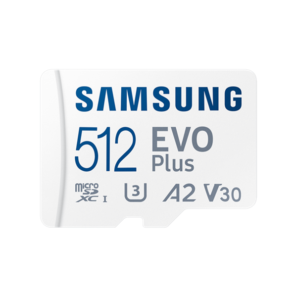Samsung MicroSD kártya - 512GB MB-MC512SA/EU (EVO PLUS, microSDXC, UHS-I, R160, adapter, 512GB) Samsung MicroSD kártya - 512GB MB-MC512SA/EU (EVO PLUS, microSDXC, UHS-I, R160, adapter, 512GB)