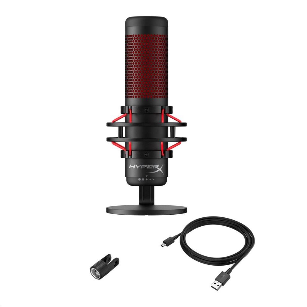 HyperX QuadCast asztali mikrofon fekete-piros (HX-MICQC-BK / 4P5P6AA) HyperX QuadCast asztali mikrofon fekete-piros (HX-MICQC-BK / 4P5P6AA)