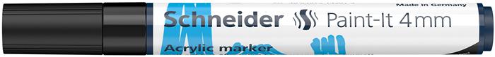 Akril marker, 4 mm, SCHNEIDER "Paint-It 320" , fekete
