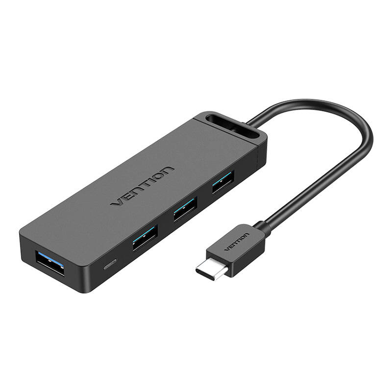USB-C 3.0 Hub to 4 Ports with Power Adapter Vention TGKBF 1m Type ABS USB-C 3.0 Hub to 4 Ports with Power Adapter Vention TGKBF 1m Type ABS