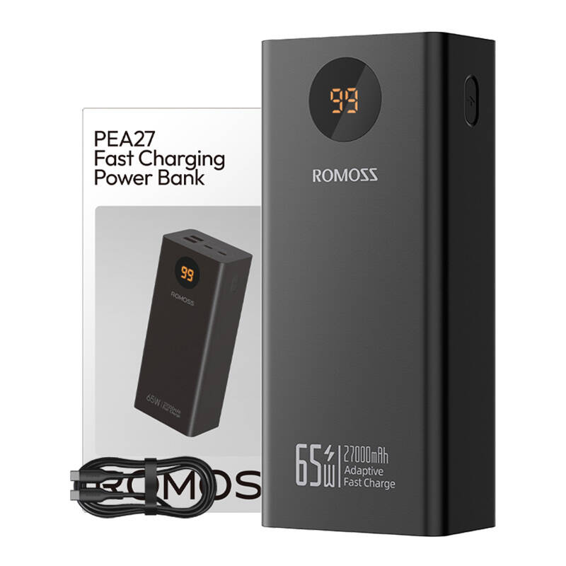 Powerbank Romoss PEA27S Pro 27000mAh 65W (fekete)