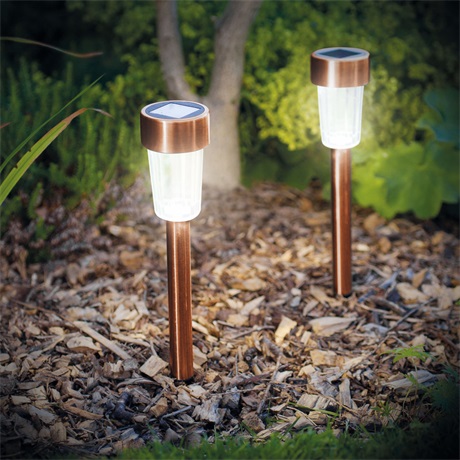 Garden of Eden 11702C LED-ES Fém szolár lámpa   Rozéarany 19cm