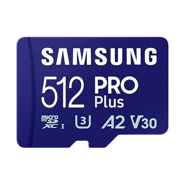 Samsung 512GB microSDXC Pro Plus Class10 U3 A2 V30 + adapterrel Memóriakártya Samsung 512GB microSDXC Pro Plus Class10 U3 A2 V30 + adapterrel Memóriakártya