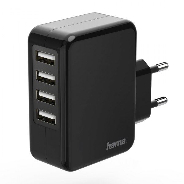 Hama 173676 "AUTO DETECT" univerzális 4xUSB hálózati töltő