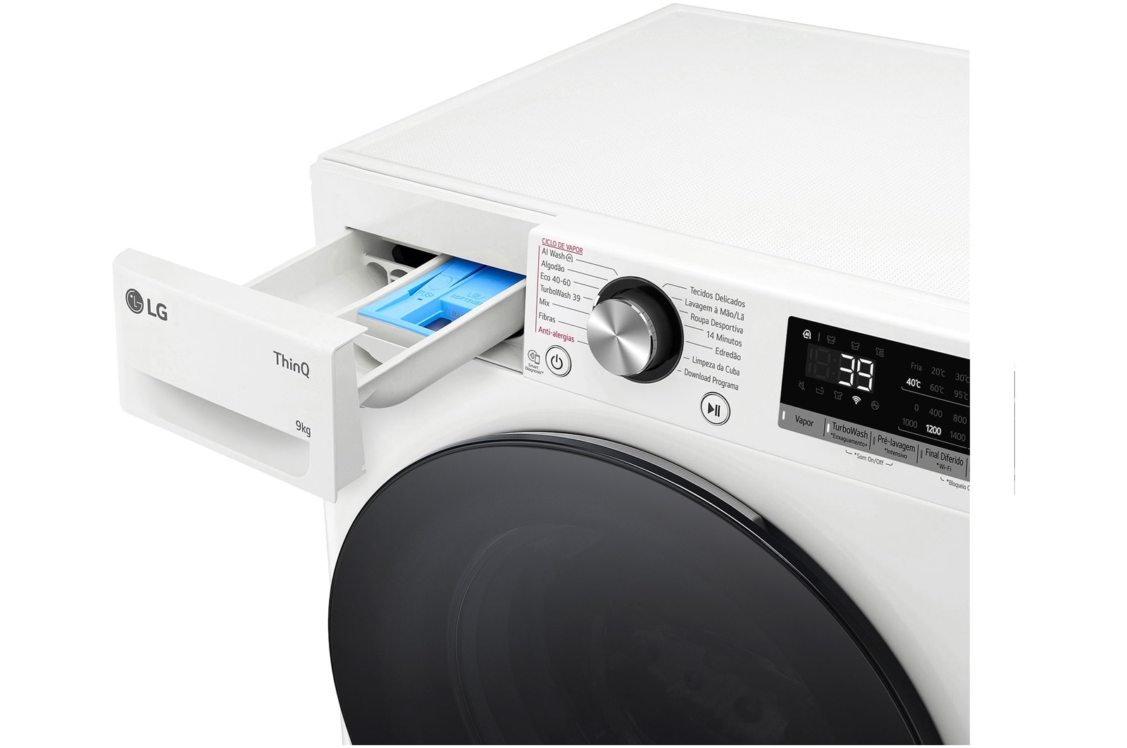 LG F2WR709S2W Elöltöltős keskeny mosógép – 9 kg, 1200 ford./perc, A Energiaosztály, Gőz funkció, WiFi LG F2WR709S2W Elöltöltős keskeny mosógép – 9 kg, 1200 ford./perc, A Energiaosztály, Gőz funkció, WiFi