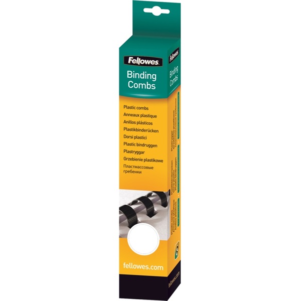 Fellowes 10mm 25db-os 41-55lapos fehér műanyag spirál Fellowes 10mm 25db-os 41-55lapos fehér műanyag spirál