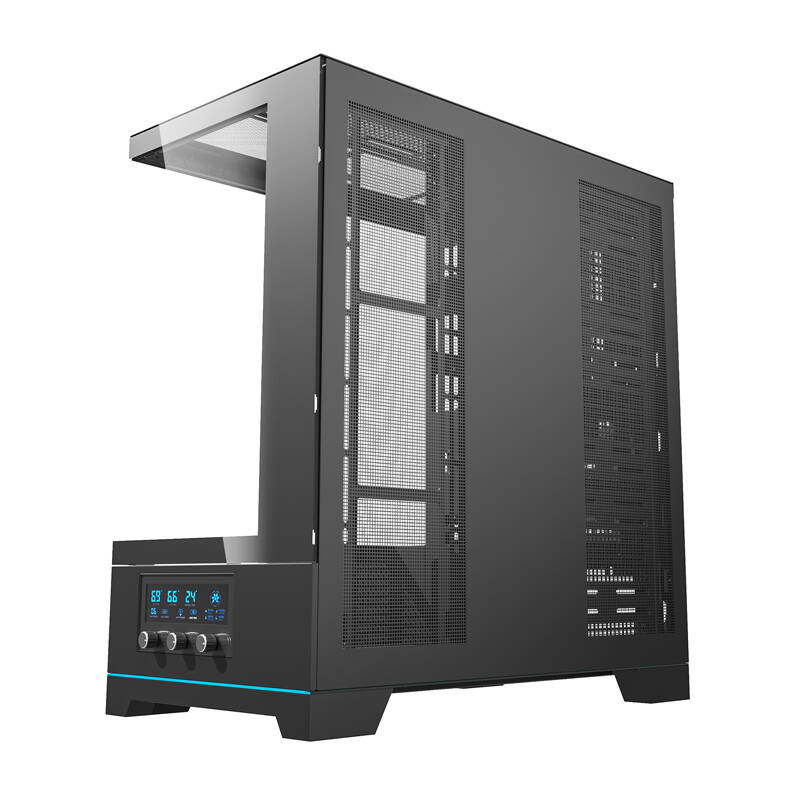 Darkflash DY451 számítógépház ventilátorok nélkül Fekete 