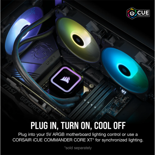 CORSAIR H100x ELITE, 240mm Radiator, Liquid CPU Hűtő