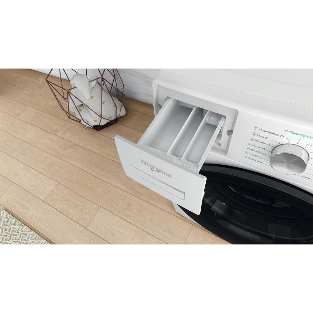 Whirlpool W6 W045WB EE Elöltöltős mosógép – 10 kg, 1400 ford./perc, B Energiaosztály, 6. Érzék technológia, Steam Hygiene, FreshCare+, Steam Refresh