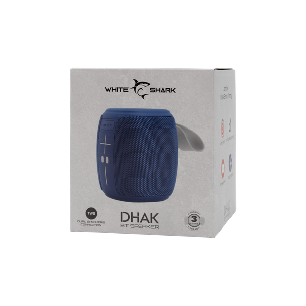 WHITE SHARK GBT-888BL DHAK-BL   5W TWS 1200mA Bluetooth hangszóró Kék