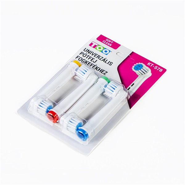 TOO KT-578 Univerzális puha sörtéjű pótfej fogkefékhez ORAL-B kompatibilis TOO KT-578 Univerzális puha sörtéjű pótfej fogkefékhez ORAL-B kompatibilis