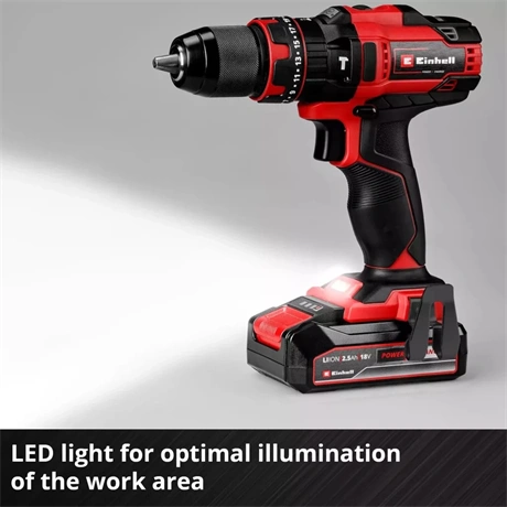 Einhell TE-CD 18/44 Li-i (1x2,5 Ah) Akkumulátorral és töltővel, Akkus ütvefúró-csavarozó